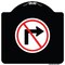 Signmission No Right Turn Graphic Only Heavy-Gauge Aluminum Architectural Sign, 18" x 18", BW-1818-23592 A-DES-BW-1818-23592 - alternate 1